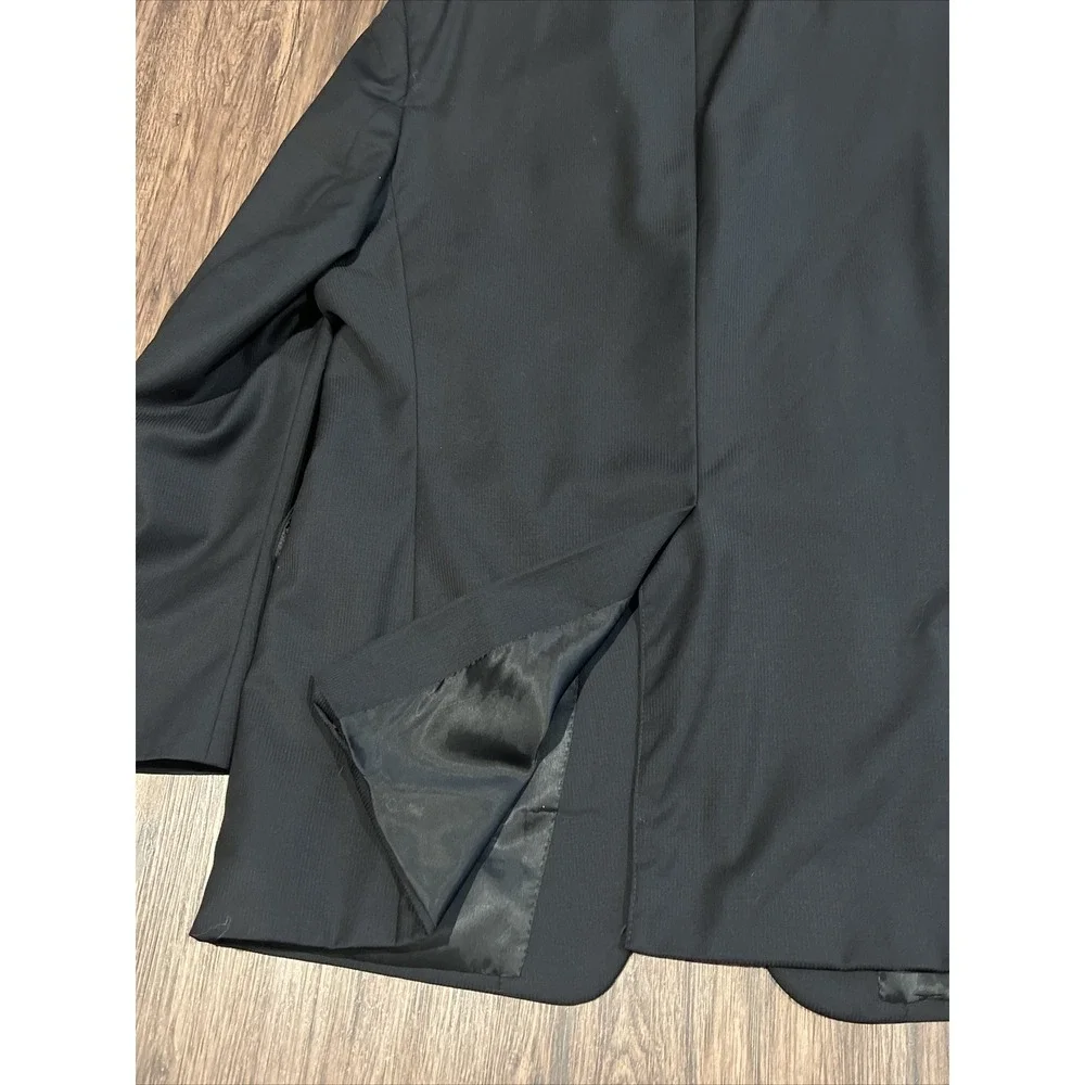 Ralph Ralph Lauren Blazer Men 44L Long Black Pinstriped Wool Sport Coat